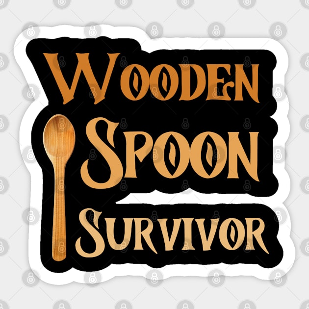 Wooden Spoon Survivor Sticker by A tone for life